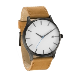 Men's Classic Brown Large Minimalist Analogue Quartz Fashion Watch