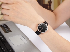 Fashion simple lady leather quartz watch