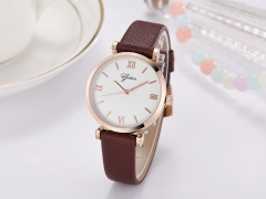 Fashion simple lady leather quartz watch