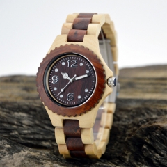 Vogue Wooden  Quartz wrist watch for man