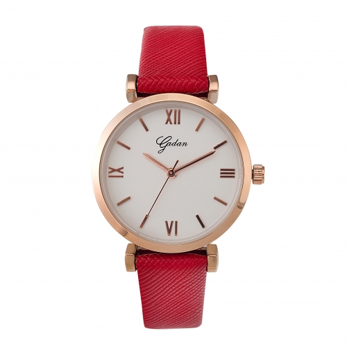 Fashion simple lady leather quartz watch