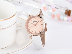 Fashion simple lady leather quartz watch