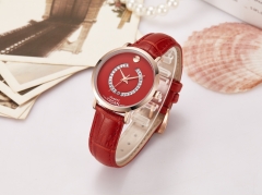 New fashion luxury ladies genuine leather waterproof  wrist watch