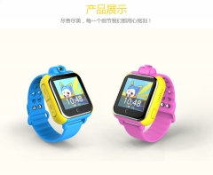 children smart watch with  more functions colorful silicon strap GPS location