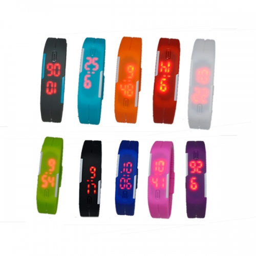 LED watch within different color watch silicon material high quality  cheaper hot sale watch