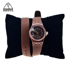 long strap siliocn watch with digital display circle dial face in different color specilal design