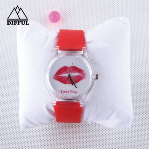 silicon material strap siliocn watch with digital display circle dial face in different color specilal design pattern