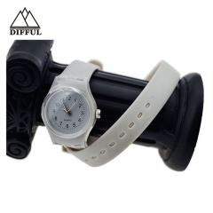 long strap siliocn watch with digital display circle dial face in different color specilal design