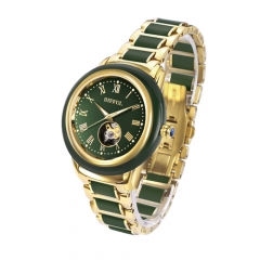 Custom Top-Quality hot sale man Mechanical  jade  wrist Watch