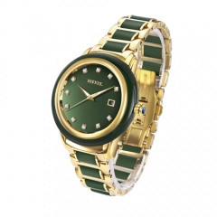 Luxury Swiss Mechanical Movement Hetian Jade Watch