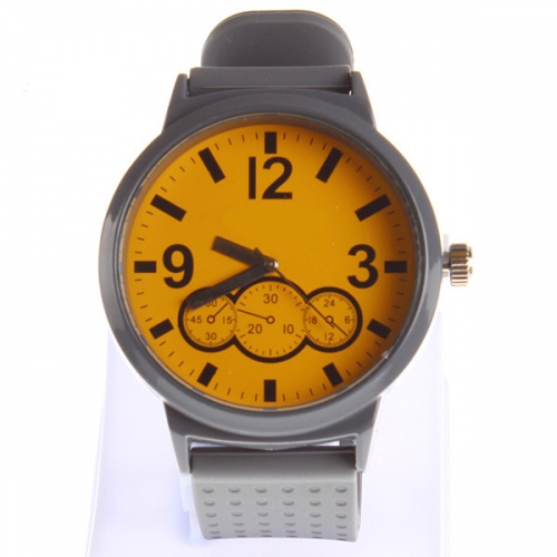 alloy case watch silicon material strap watch big dial face high quality hot sale watch