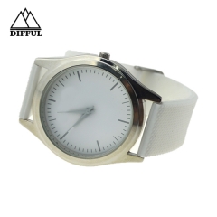 alloy case watch silicon material strap watch white color strap with high quality hot sale watch