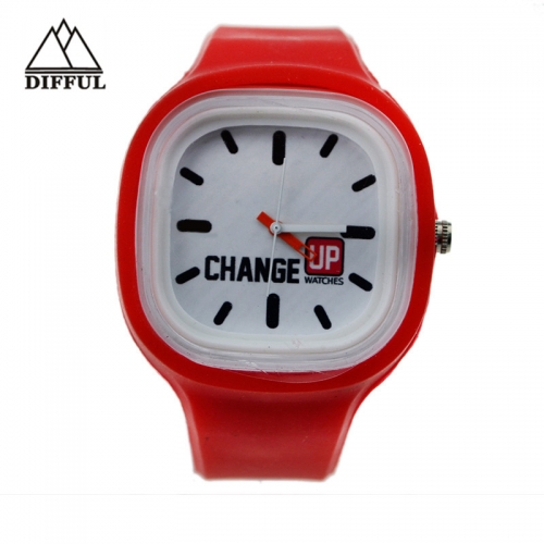 silicon material more colors watch square shape watch hiha quality hot sale