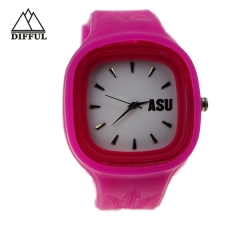 silicon material more colors watch square shape watch hiha quality hot sale