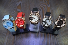 alloy case watch leather strap more patterns and dial face shape special design watch