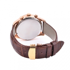 Fashionable business man genuine leather wrist watch